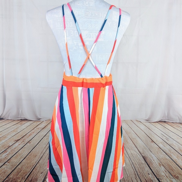 🌸🎉Striped Spring plunge Dress🎉 - Picture 6 of 6